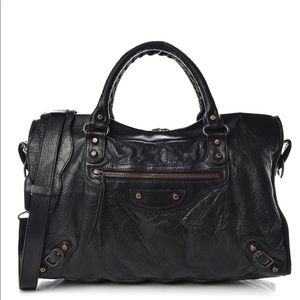 Balenciaga Classic City Leather Bag Black
